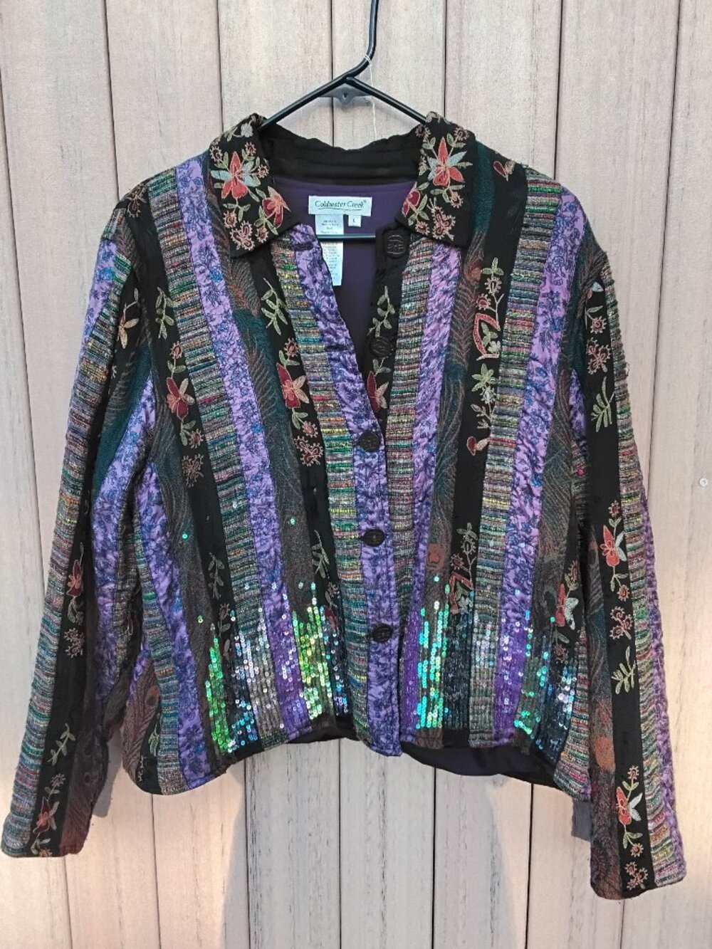 Coldwater Creek Women's Patchwork Jacket Size L #576